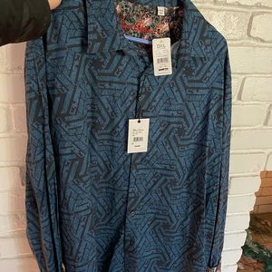 Robert Graham men's 2XLT dress shirt in blue